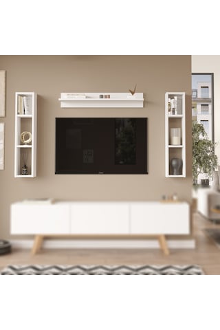 Robin Home Marlon Duvar Rafı Seti Beyaz