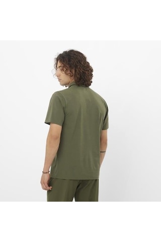 Salomon Trackline Polo M Erkek T-shirt-29831 Yeşil