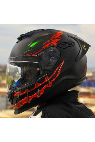 Şeffaf Cam + Nexx Y.100r Night Rider Kask Mat Siyah