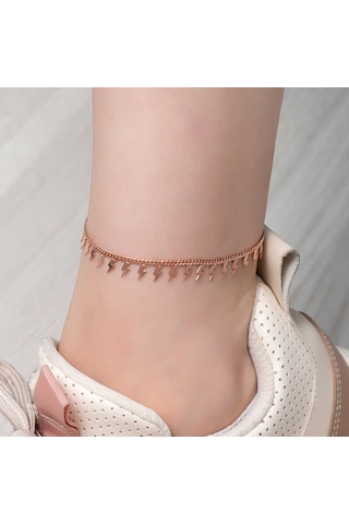 925 Ayar Gümüş Rose Şimşek Halhal Çok Renkli