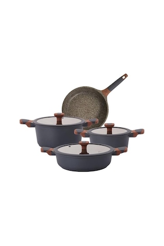 Jumbo Stone 7 Parça Granit Tencere Seti 500.01.01.3330