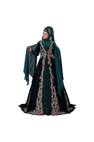 Ceyyiz Tesettür Modeli Bindallı Kına Elbisesi Ecrin