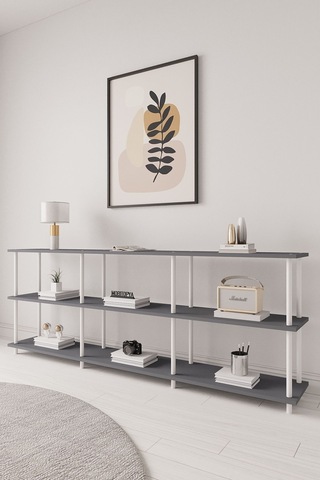 Çevir Kur 200 Cm Antrasit Bd Raflı Konsol 200 75 29 Cm Antrasit