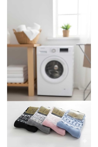 Yün Lambswool Çorap 4' Lü Paket ASORTİ