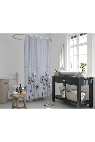 Karahindiba Çift Kanat Banyo Duş Perdesi 2x120x200 CM Çok Renkli