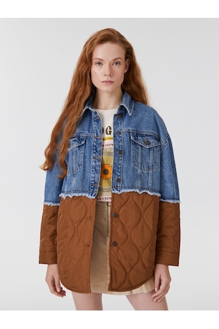 LOFT Comfort Fit Kadın Ceket Lf2031039 Q1.v1 Denim