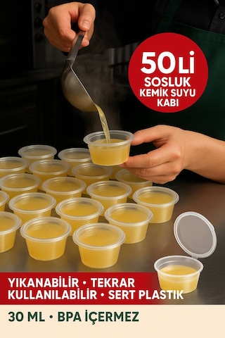 50'li Pkt 30 Ml Şeffaf Sosluk Diğer