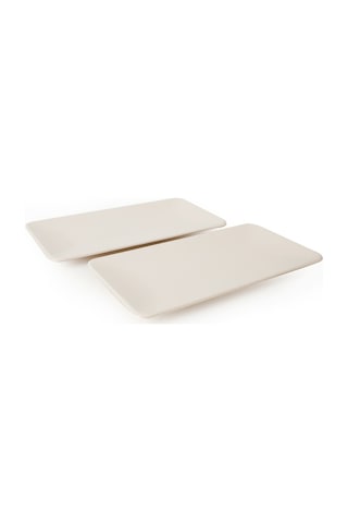 Keramika Krem Siera Kayık Tabak 33 Cm 2 Adet 030