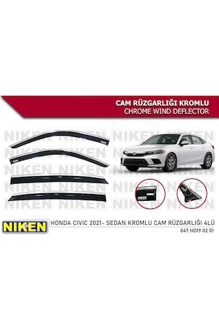 Honda Civic Fe1 Kromlu Cam Rüzgarlığı Niken 2022 Sonrası