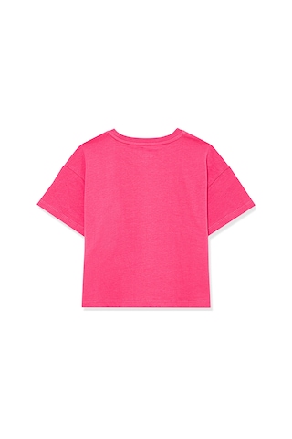 Mavi - Mavi Logo Baskılı Pembe Crop Tişört 7610181-71111 Pembe