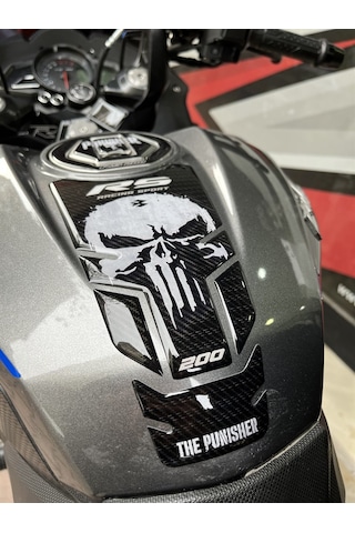 Bajaj Pulsar RS 200 Siyah Karbon Punisher Edition Gidonlu Tank Pad Set