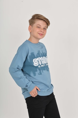Toontoy Kids Toontoy Erkek Çocuk Stance Baskılı Sweatshirt Mavi