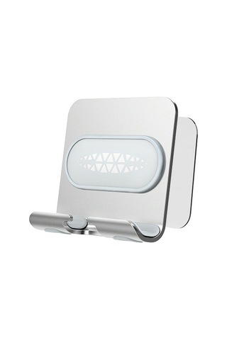 Cbtx B10 Duvara Monte Telefon Tutacağı Yumruksuz Banyo Ayarlanabilir Açılı Tablet Standı - Gümüş+gri