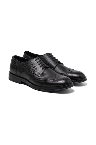 Black Porto Klasik Ayakkabı Erkek Ka-26y-f3006 John May Formal Shoe Siyah