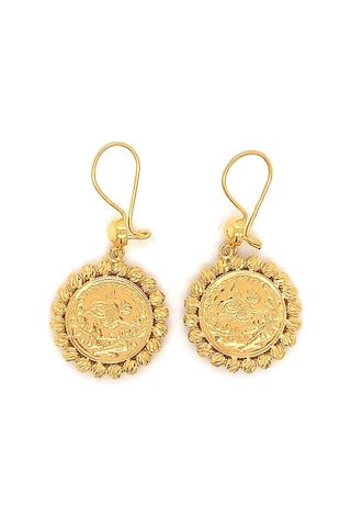 Zümrüt Sarraf 22 Ayar Altın Dorikalı Reşatl Bayan Küpe