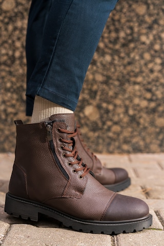 Salvano Poınt 3pr Kahverengi Erkek Biker Bot 000000000101488002 Kahverengi