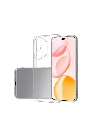 Noktaks - Honor Uyumlu Honor 400 Pro - Kılıf Şeffaf Soft Slim Fitt Süper Silikon Kapak - Şeffaf - T38294 Şeffaf