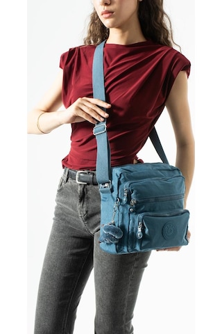 Baginn Kadın Postacı Çanta 28 32 Cm 571 Collection Klinkır Hafif Yağmur Geçirmez Klinkır Kumaş Çok Cepli Mavi