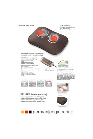 Medikaltec Shiatsu Masaj Yastığı Beurer Mg 147