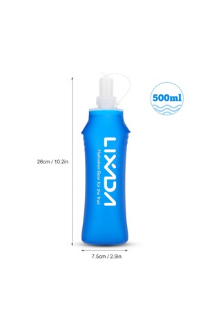 Lixada 500 Ml Açık Su İçme Şişesi Yumuşak Katlanır Şişe Bpa Ücretsiz Koşu Yürüyüş Bisiklet İçin, Seçenek: 1 Pc