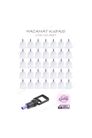 100 Adet 6 Numara Hacamat Hacamat & Masaj Kupası