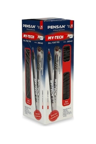 Pensan My-Tech Tükenmez Kalem 0.7 Kırmızı 25'Li 2240