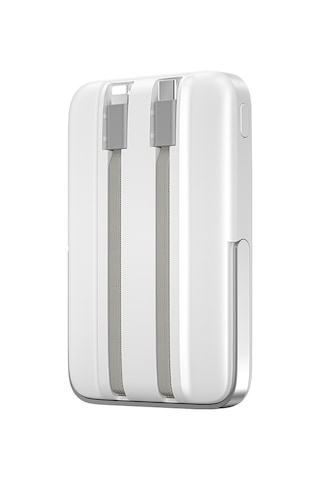 Wiwu Wi-p077 Pionner Serisi Wireless Şarj Ve Pd 20w Hızlı Şarj Standlı Powerbank 15w 10000mah Beyaz Beyaz