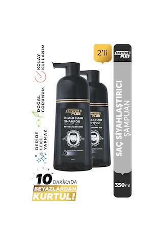 Softto Plus Black Hair Şampuan 2 x 350 ML