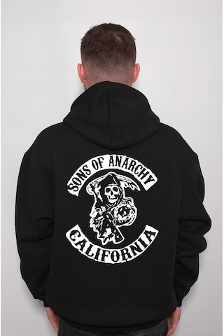 Baskwear Sons Of Anarchy California Logo Sweatshirt Unisex Kapüşonlu Hoodie SIYAH