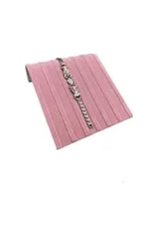 Yerli Üretim Süet Kumaş Pembe Renk 23/16 Cm Bileklik Künye Standi Çok Renkli