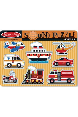 Melissa And Doug Ahşap Sesli Yapboz Araçlar (8 Prç.)
