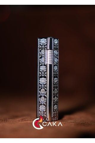 Caka Lighter Petra Flora Silver Benzinli Çakmak - Ckl-065