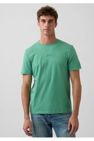 Gap Everyday Soft Mini Logo T-shirt 799323 Kısa Kol Tişört Erkek T-shirt Yeşil-14306