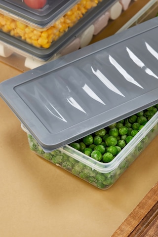 Multi Box 4 Lü Set Saklama Kabı Seti - Dondurucu & Mikrodalga Uyumlu Gri