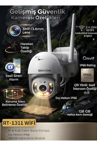Rt-1311a-wf Wifi Smart 3mp Pt Kamera
