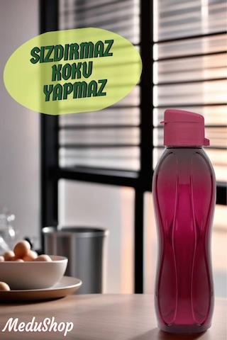 750 Ml Su Matarası Eve, Okula, Spora, İş Yerine Uygun & Su Şişesi & Suluk - Bordo Plastik Bordo Diğer