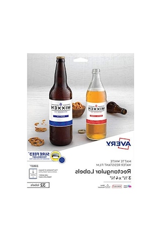 Beyaz Yazdırılabilir Etiketler, 3.5" X 4.75", 32'li Paket Diğer