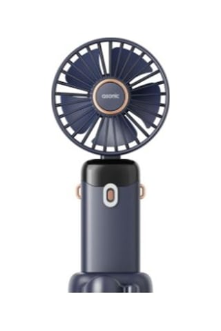 Asonic Afn28 Lacivert 500mah 3 Kademe Dijital Göstergeli Katlanabilir Mini Usb Fan
