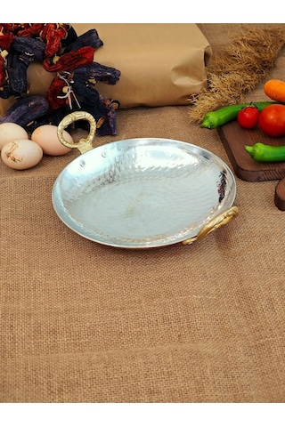 Modabakır Bakır Sac Tava, Kavurma Tavası 22 Cm Model:55 Bakır