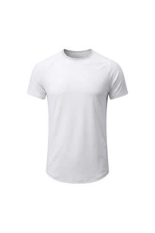 Genius Store Erkek Spor Tişört Fitness Antrenman Tişörtü Oval Kesim Likralı Süprem Reglan Kol Oval-t22 Beyaz