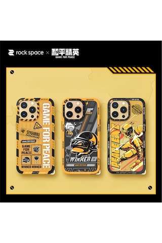 Rock Space Apple Uyumlu iPhone 13 Pro Peace Elite Serisi Kılıf Siyah Pubg Siyah