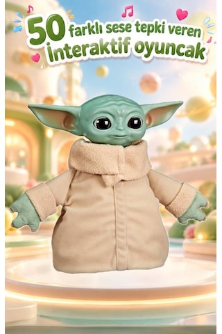Star Wars Grogu İnteraktif Oyuncak 50+ Ses Ve Hareket Kombinasyonlu Figür Oyuncak