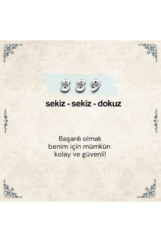 889 Başarı Sayı Sekans Anahtarlık M2