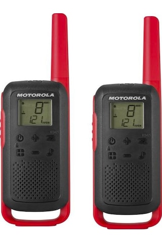 Motorola TLKR-T62 Pmr 2'li El Telsizi Kırmızı