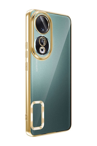 Goocamp Honor 90 Kılıf Kamera Korumalı Logo Gösteren Omega Kapak - Sierra Mavi Sierra Mavi