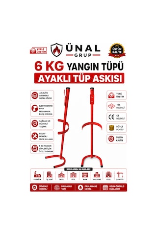 Yangın Söndürme Tüpü Askısı 6 Kg Yangın Tüpü İçin Uygun A Kalite Ev Araç İş Yeri İçin