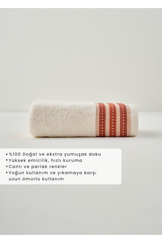 Bella Maison Premium Ege Pamuğu Yüz Havlusu Ekru 50x90 Cm Ekru