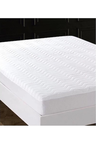 Madame Blue Kapitone Fitted Sıvı Geçirmez Yatak Koruyucu Alez 100x200 Beyaz