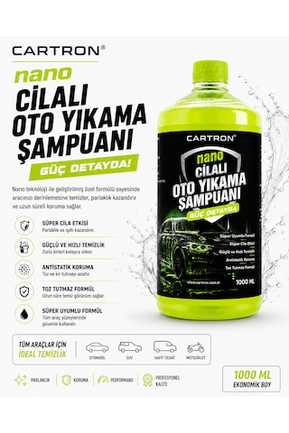 Cartron Nano Cilalı Oto Yıkama Şampuanı 1000ml