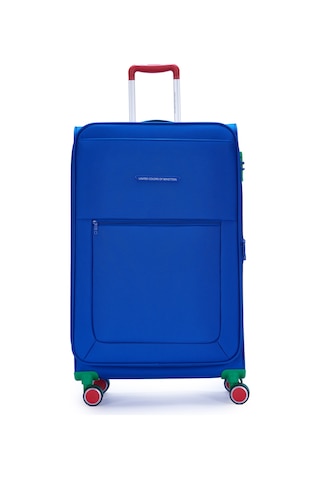 Benetton Büyük Boy Kumaş Valiz Saks Mavi Bnt2800